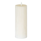 Luxe Collection Natural Glow 3.5x9 Texture Ribbed LED Candle